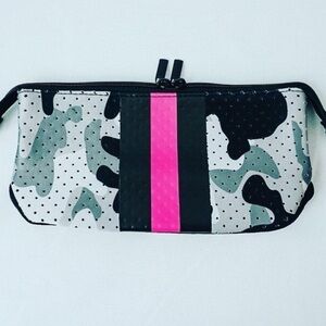 Neoprene camo makeup pouch